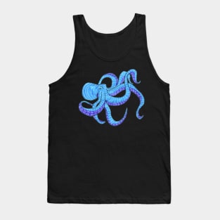 Blue Octopus Tank Top